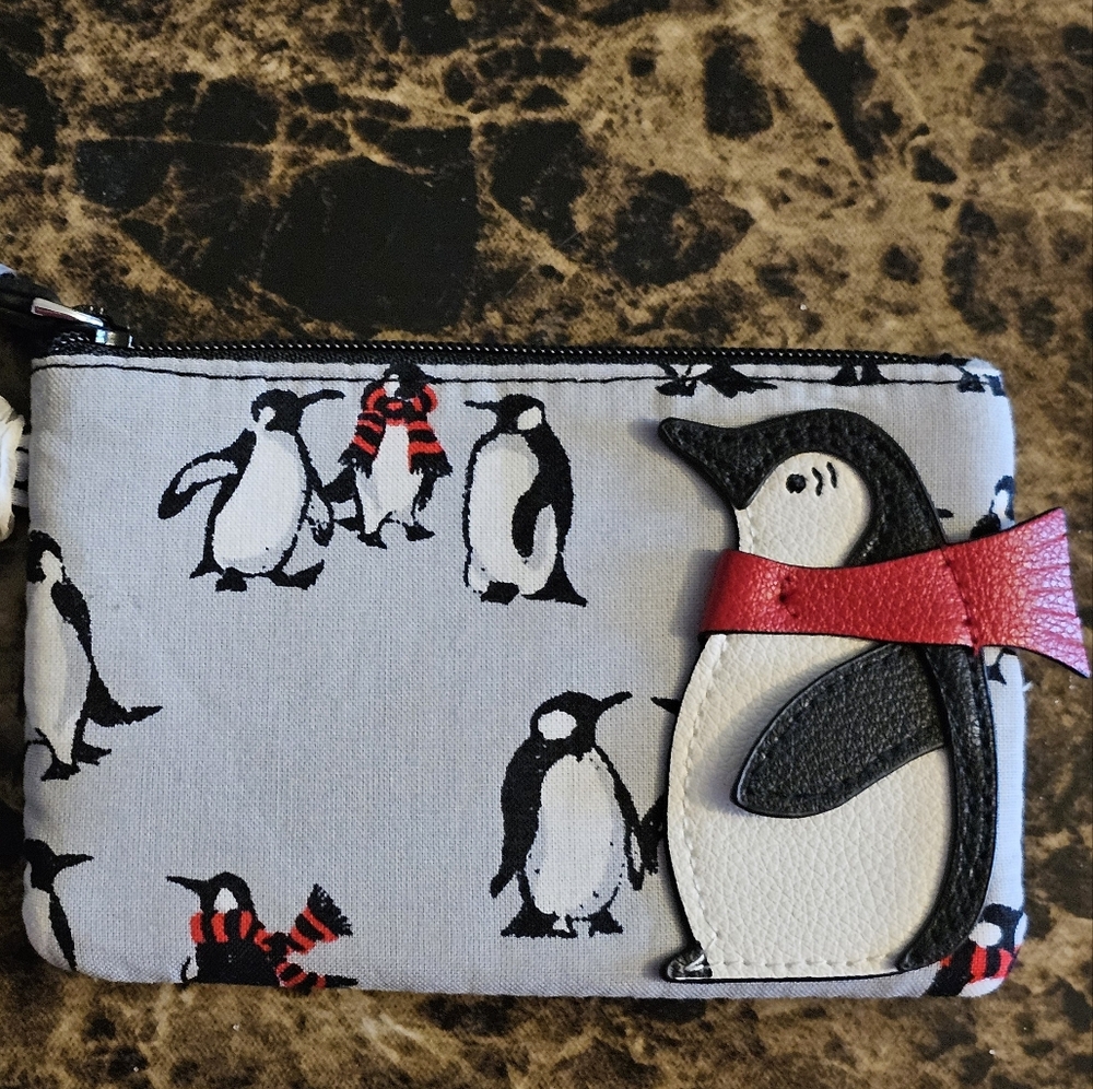 Vera Bradley Penguin Print ID/keychain Pouch
